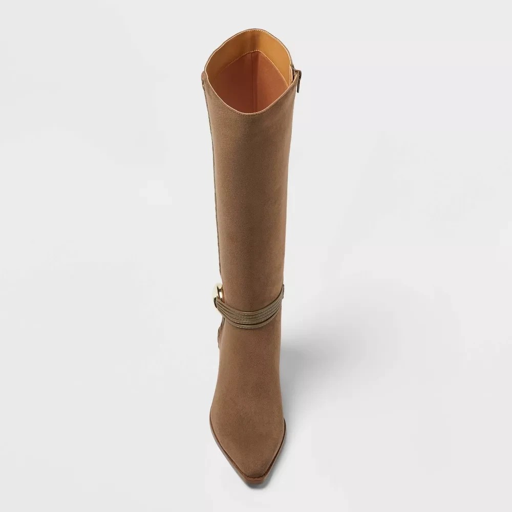 Women's Rio Whip Stitch Tall Boots Universal Thread Dark Taupe 9.5 New With Tags - Picture 2 of 6